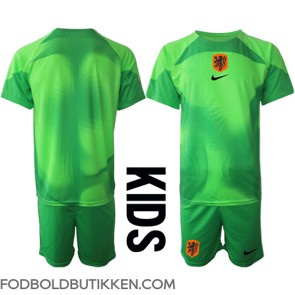Holland Målmand Hjemmebanetrøje Børn VM 2022 Kortærmet (+ Korte bukser)